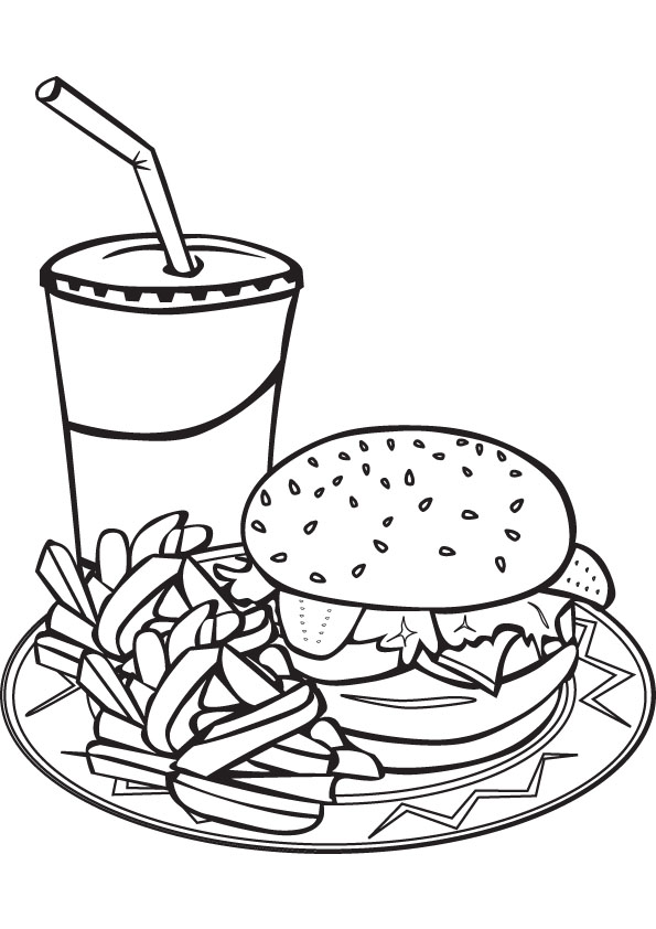 595x842 Fast Food Coloring Pages