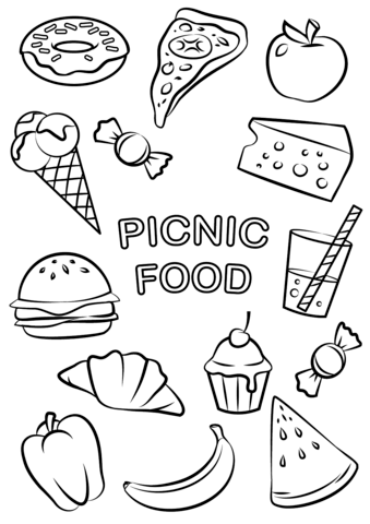 339x480 Junk Food Coloring Pages Unhealthy 8 Free Printable 674