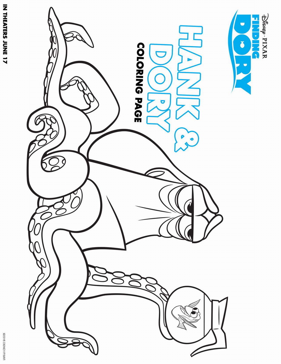 927x1200 Finding Dory Coloring Pages