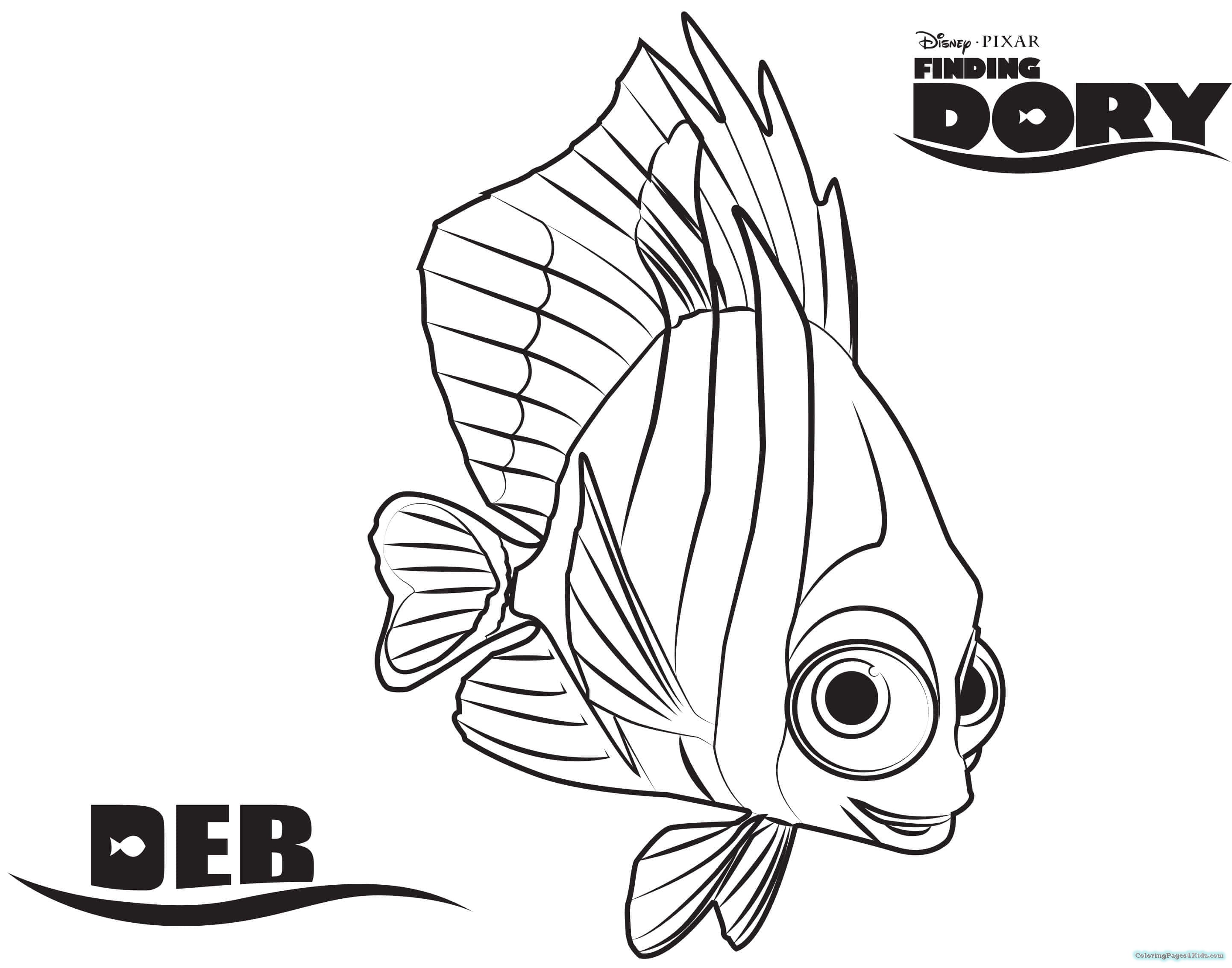 2884x2267 Disneys Finding Dory Nemo Coloring Pages Cartoon Free Printable