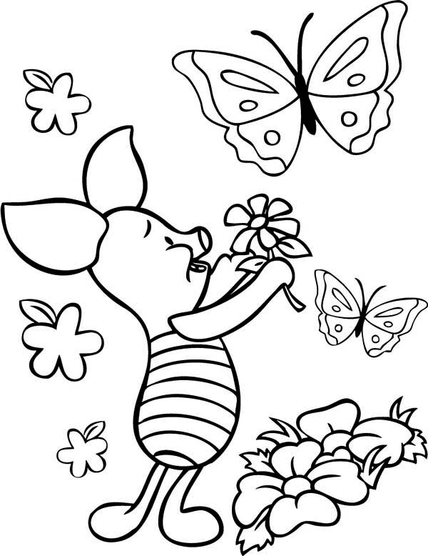 600x778 Printable Coloring Pages Flowers And Butterflies Defa Cute