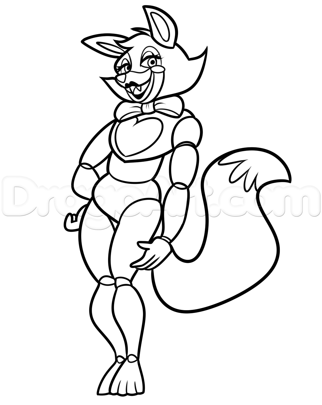1076x1350 Fnaf Mangle Coloring Page Copy Manglex Five Nights At Freddy S