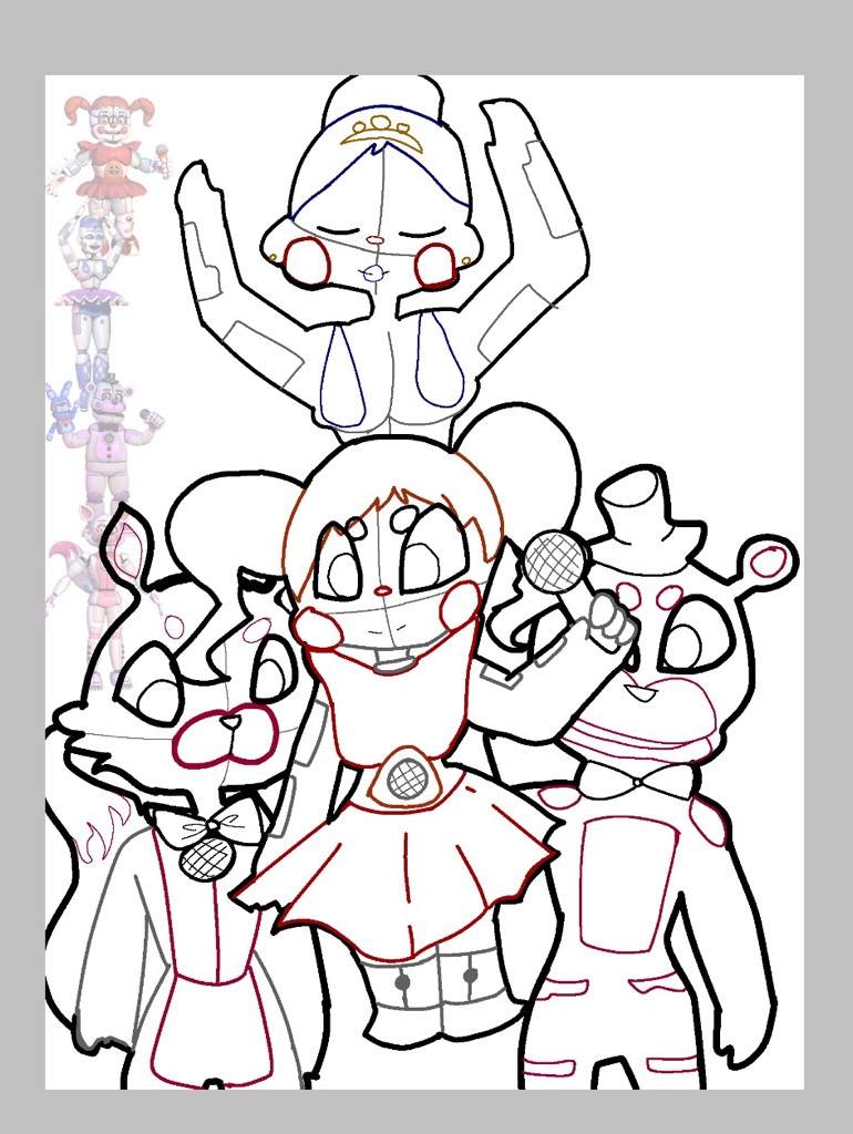 770x1024 Skill Fnaf Sister Location Coloring Pages Five