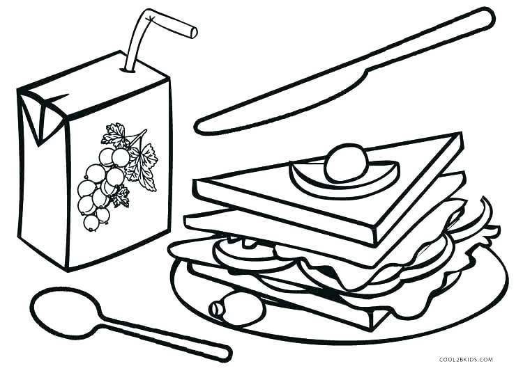 750x536 Coloring Pages Food Breakfast Coloring Pages Food Coloring Pages