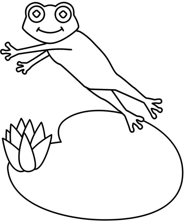 600x720 Lily Pad Coloring Page Fresh Cartoon Frog On Lily Pad Coloring