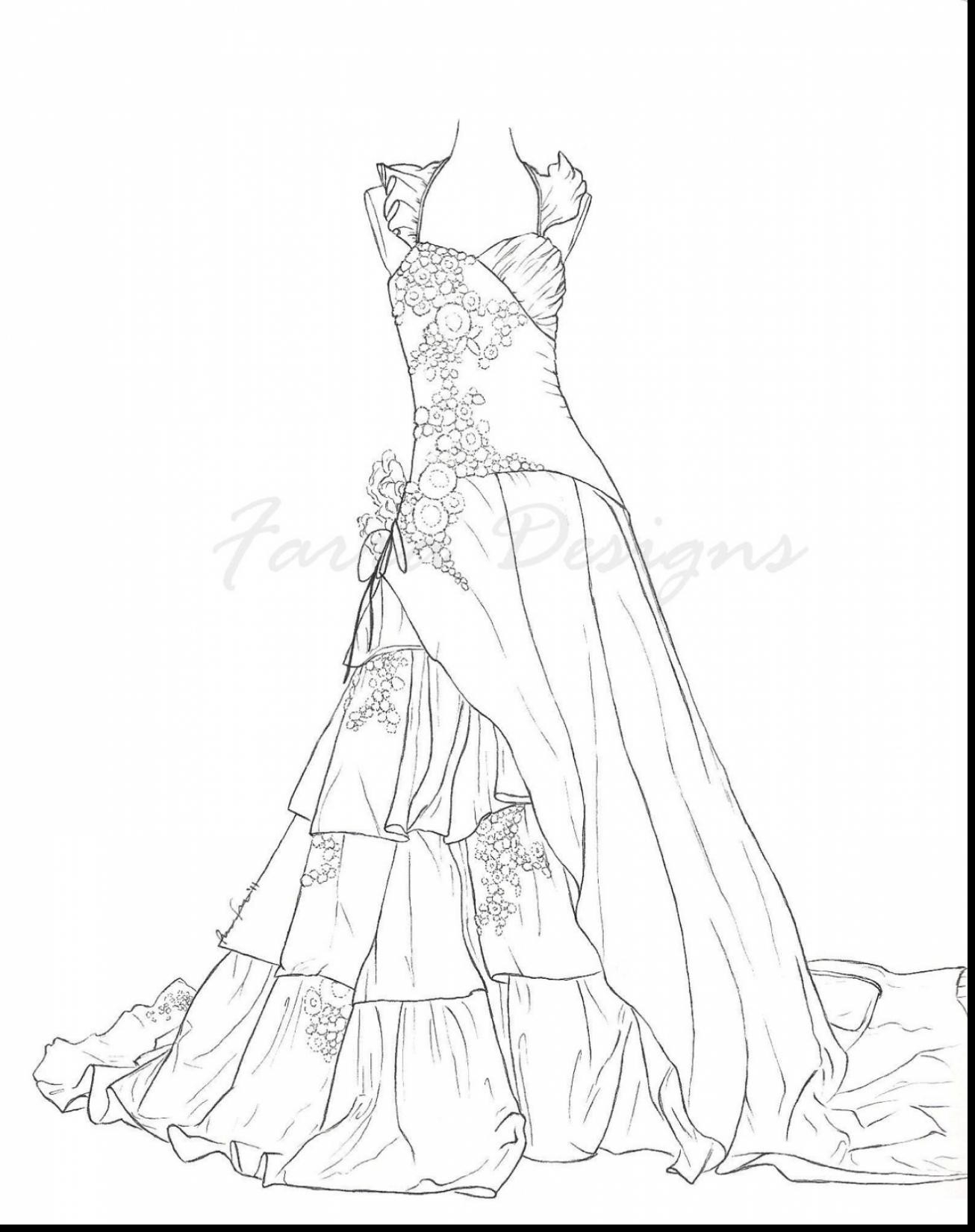 1306x1650 Barbie Dress Coloring Page For Girls New Coloring Sheets