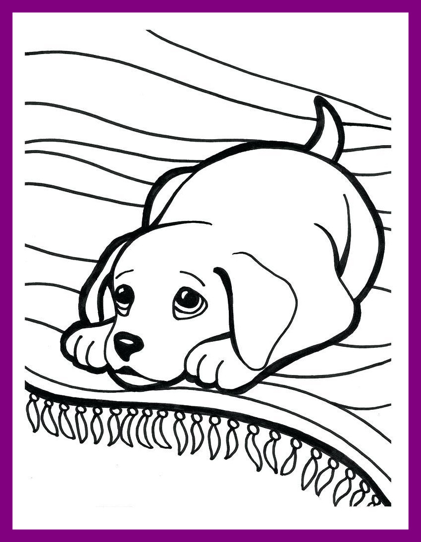 850x1094 Incredible Coloring Puppy Page Golden Retriever For Cute To Print