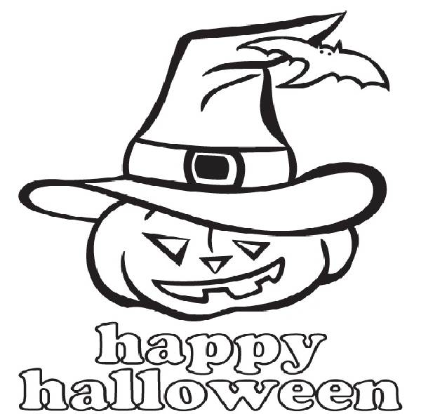 600x590 Happy Halloween Coloring Pages Clipart Panda