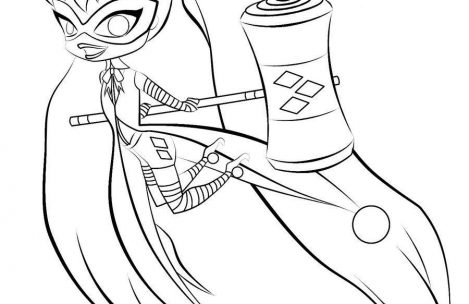 469x304 Harley Quinn Coloring Pages For Little Kids Just Colorings