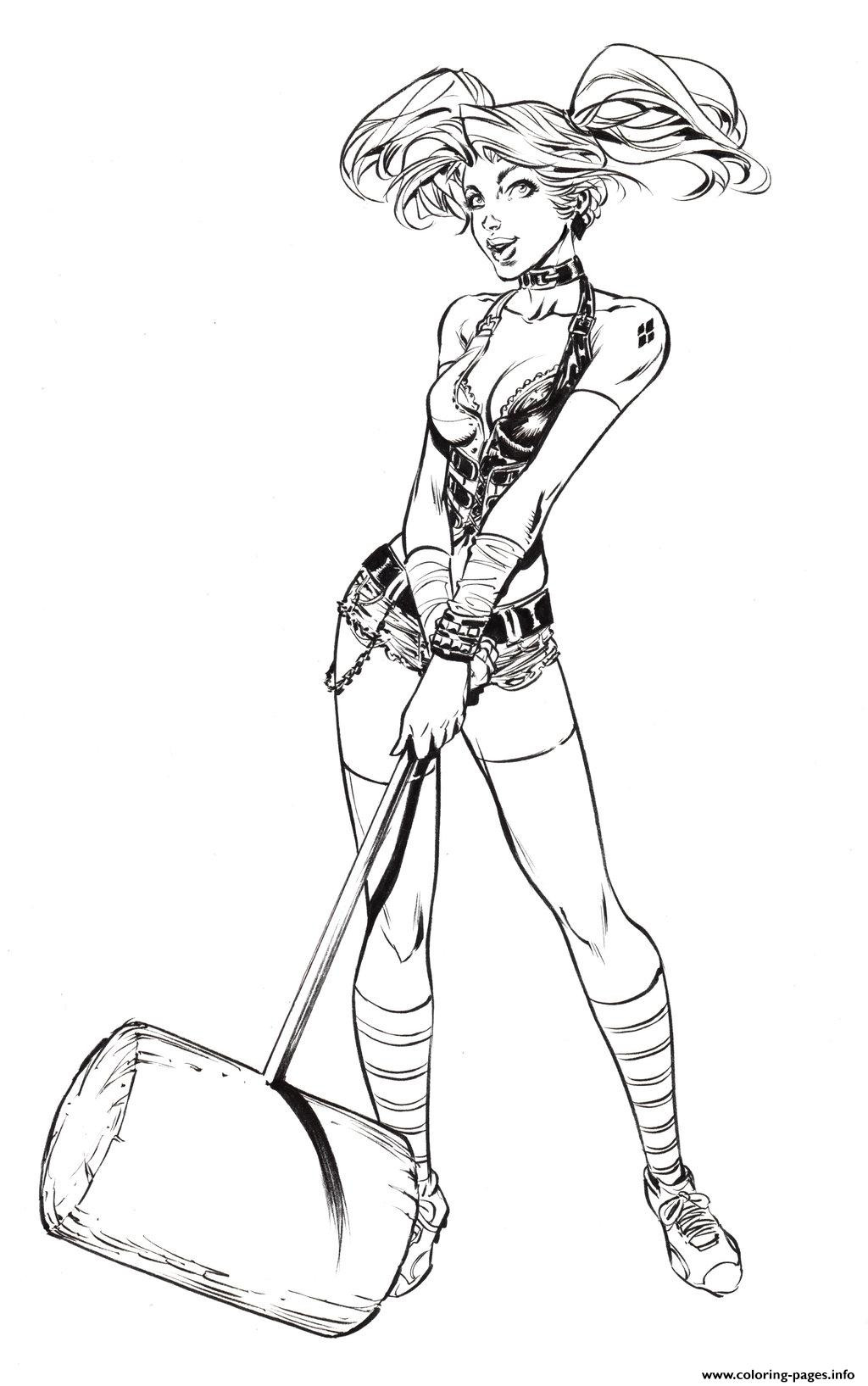 1024x1635 Harley Quinn Coloring Wagashiya