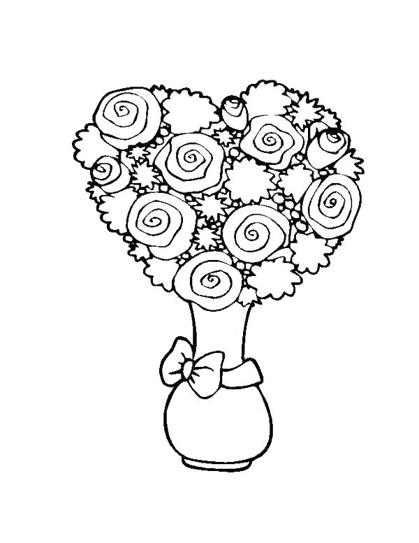 600x777 Coloring Pages Of Flowers Hearts Coloring Pages Hearts