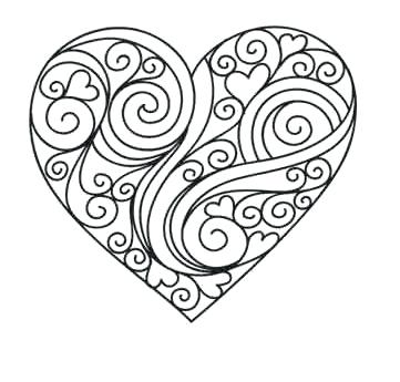 361x345 Flowers And Hearts Coloring Pages Printable Hearts Coloring Pages