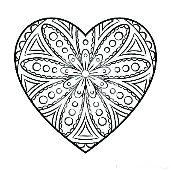 600x600 Heart Coloring Pages Love Heart Colouring Babysplendorcom