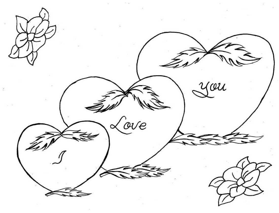 1100x841 I Love You Heart Coloring Pages