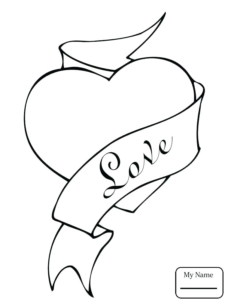 759x1012 Coloring Pages Of Hearts With Arrows Free Flowers
