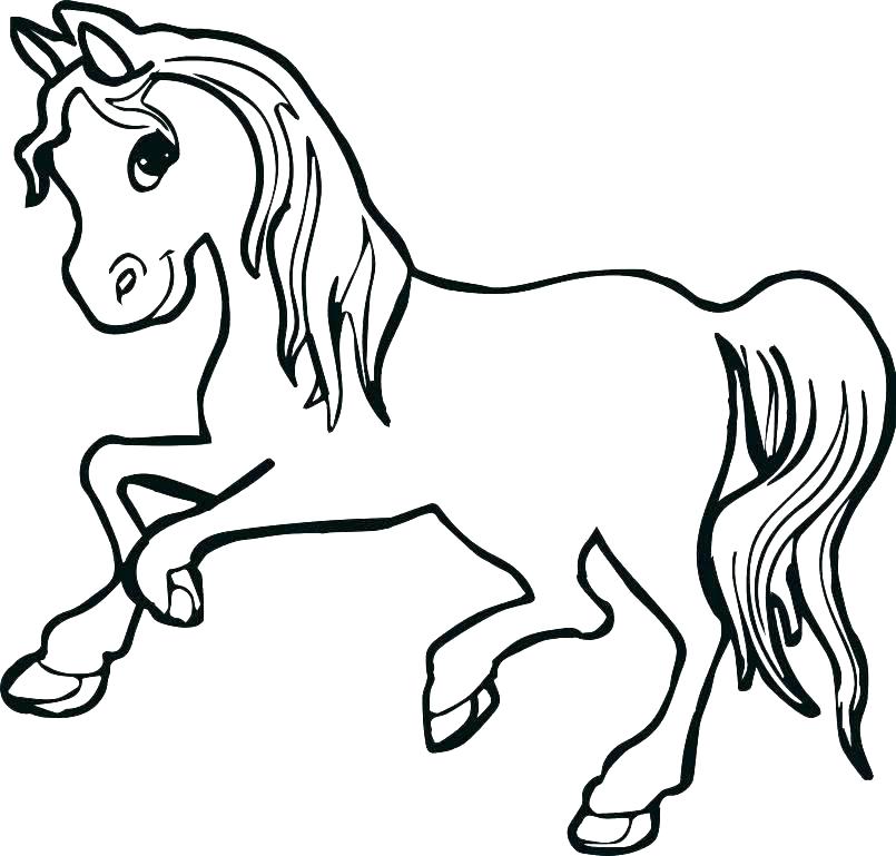 805x769 Coloring Pages Of Horses And Ponies Horse Coloring Page Coloring