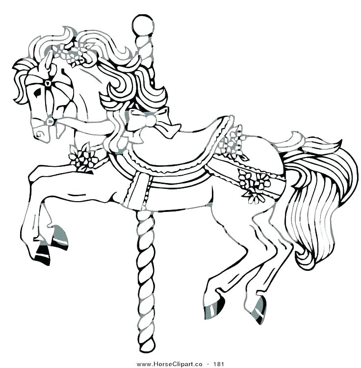736x750 Horse Coloring Pages Free Carousel Horse Coloring Pages Carousel