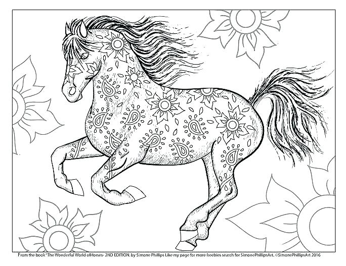 684x527 Adult Coloring Pages Horses S For Kids P