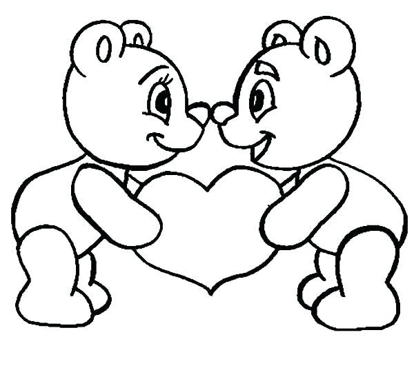600x550 I Love You Color Pages
