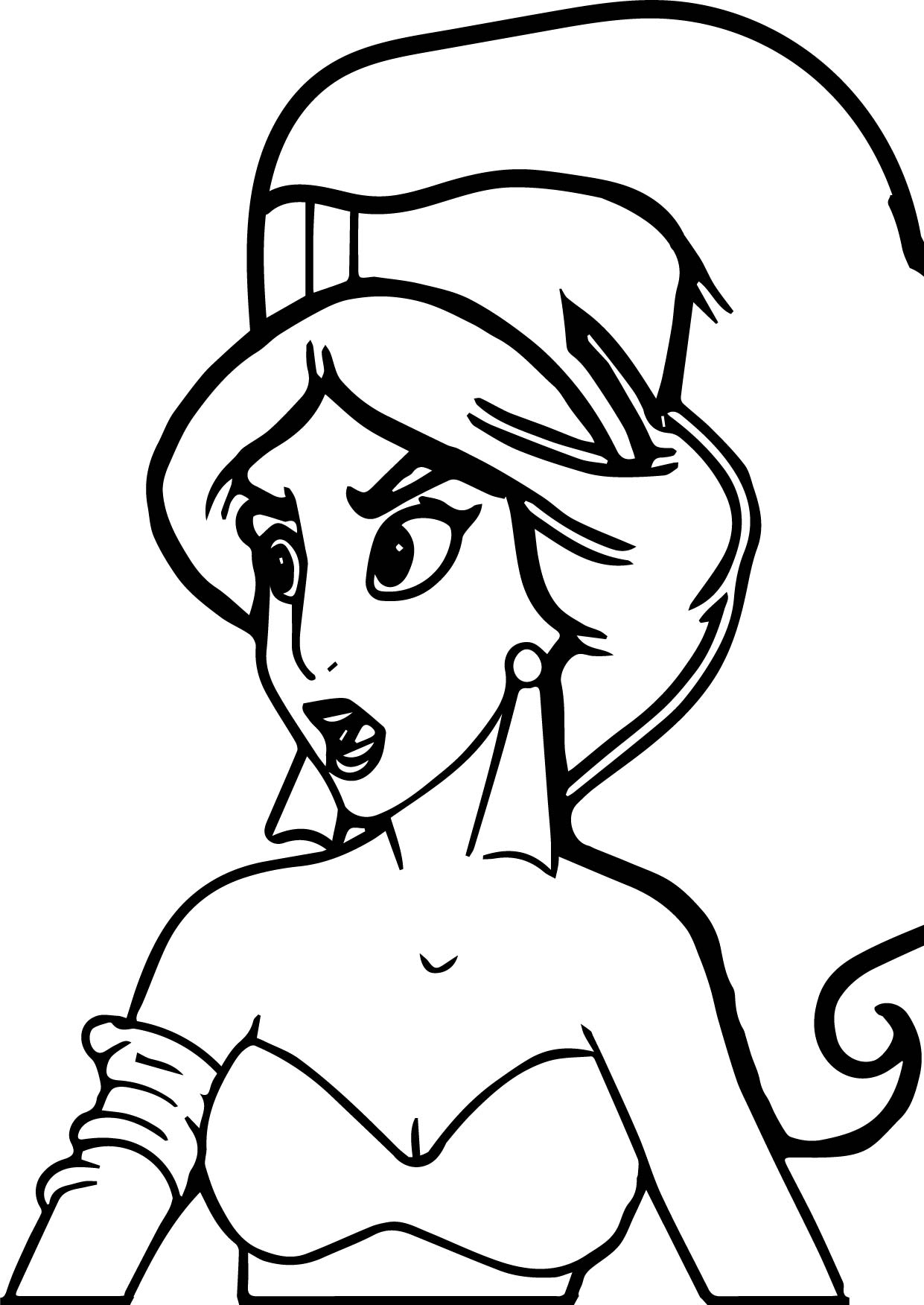 1241x1752 Princess Jasmine From Aladdin Movie Coloring Page Wecoloringpage
