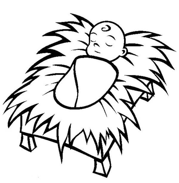 600x612 Baby Jesus Coloring Pages