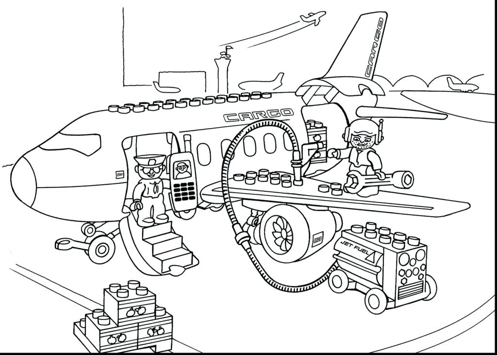 1024x731 Coloring Pages ~ Lego City Coloring Pages Airport Page For Kids