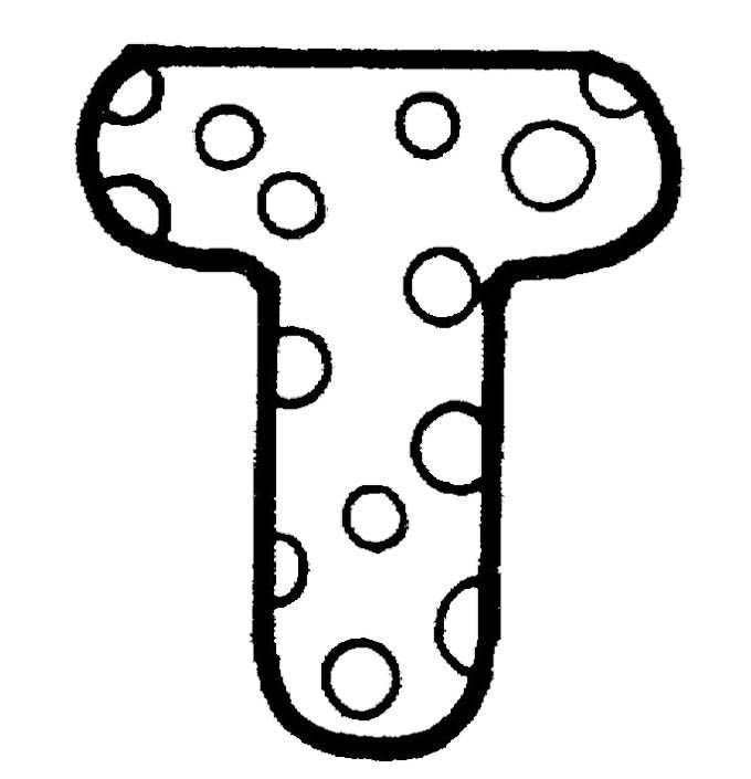 680x705 Letter T Coloring Page