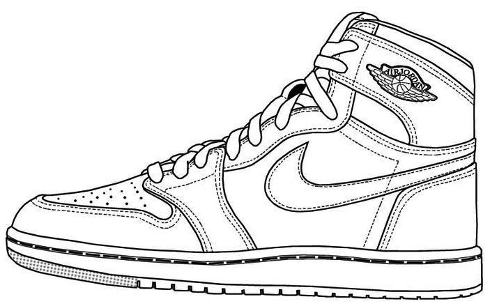 703x439 Air Jordan Shoes Coloring Page To Print Brand Product Coloring
