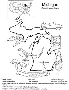 236x308 Michigan State Outline Coloring Page. Copy The Image And Paste