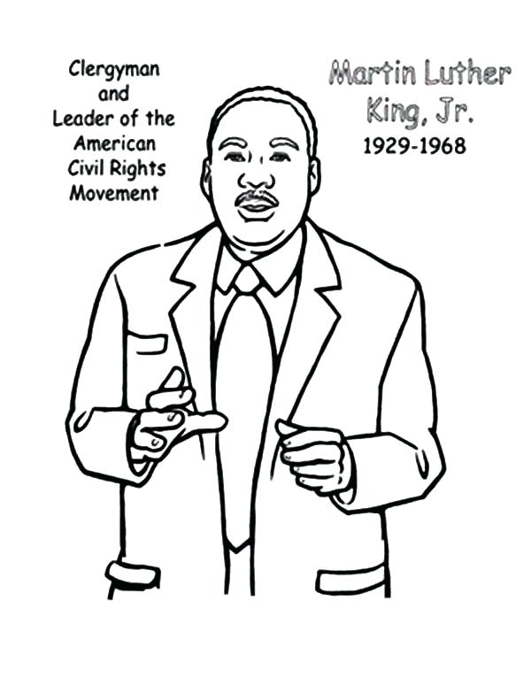 600x775 Project Ideas Martin Luther King Jr Coloring Page Mlk Pages Free