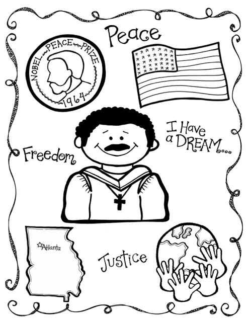 493x640 Mlk Coloring Page First Grade Teaching Martin