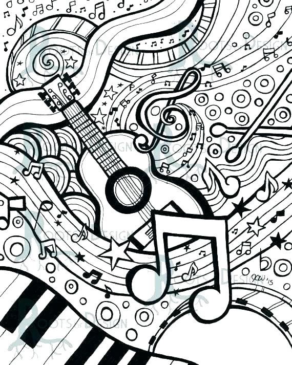 570x713 Coloring Pages Music Musical Notes Coloring Pages Music Note