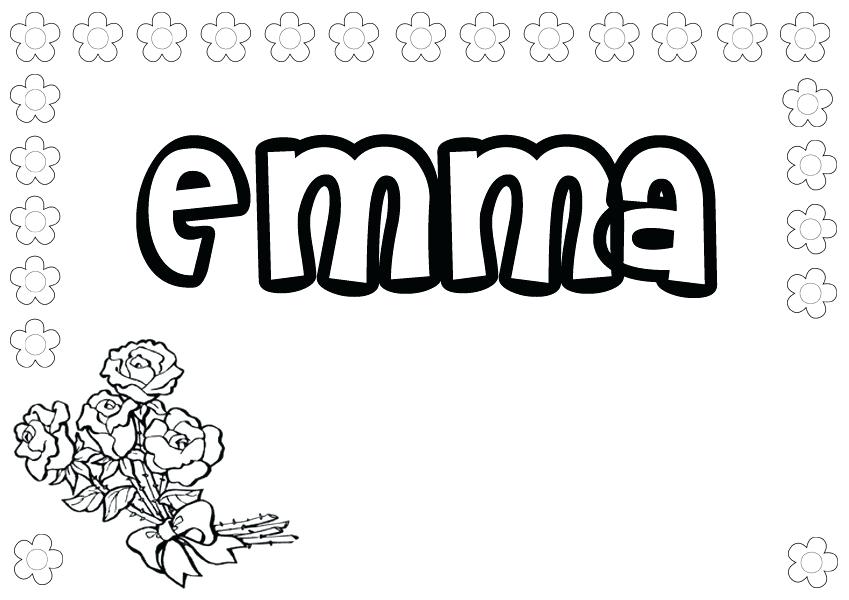 849x600 Names Coloring Pages