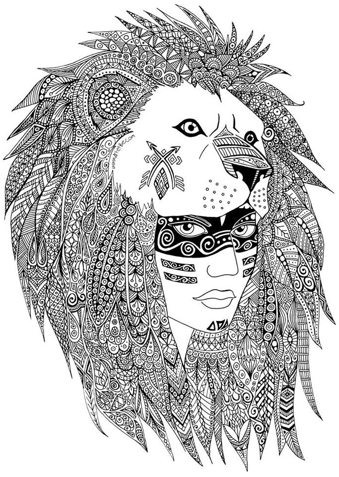 683x960 A Leader Of A Native American Tribe Maked With Heart