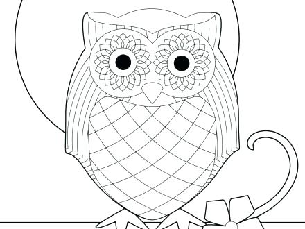 440x330 Snowy Owl Coloring Pages Owl Coloring Pictures Simple Owl Coloring