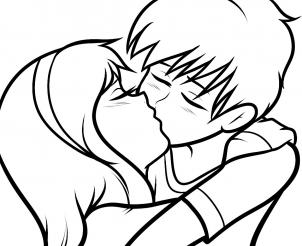 302x246 How To Draw How To Draw A Kiss For Kids