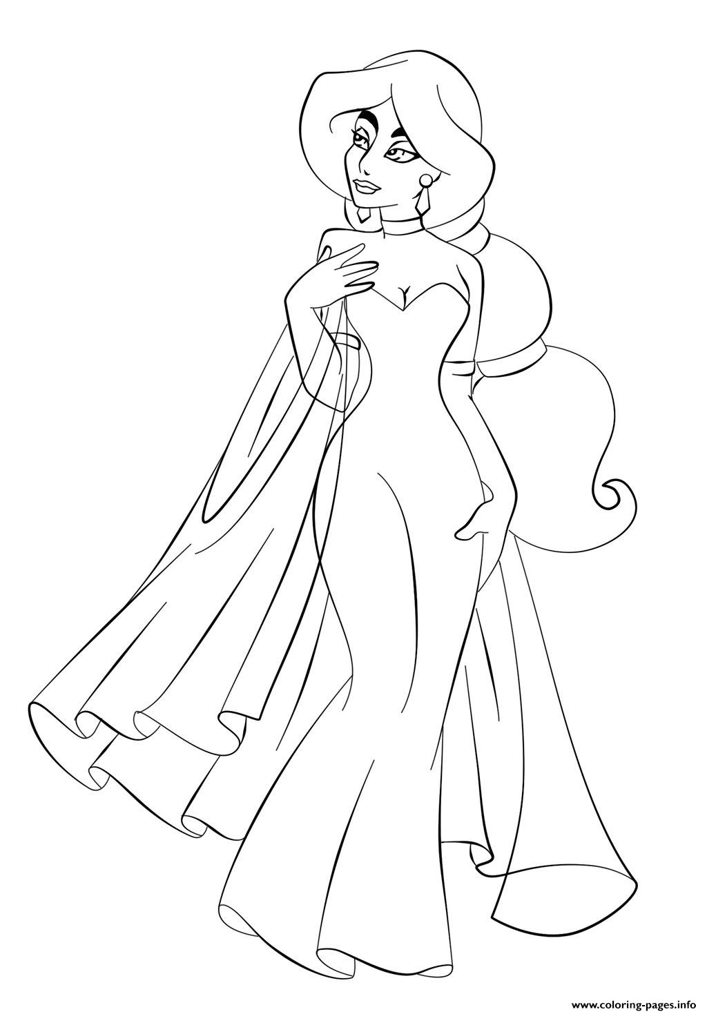Coloring Pages Of Princess Dresses