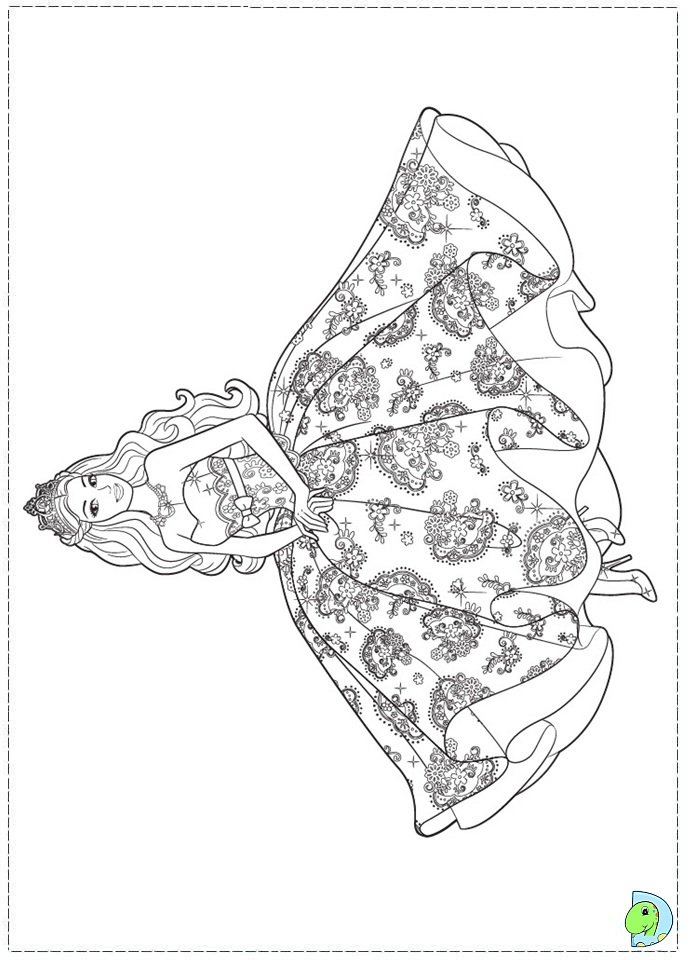 691x960 Barbie Princess Coloring Page For Girls Dresses For The Kids