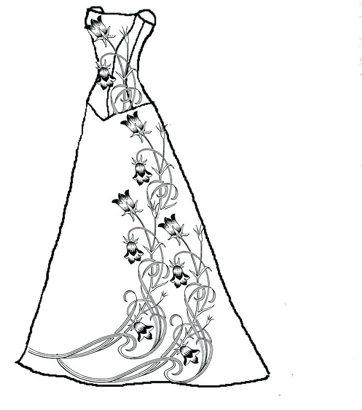 736x833 Barbie Wedding Coloring Pages Barbie Dresses Coloring Pages