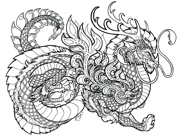 736x546 Dragon Coloring Sheets Realistic Dragons Coloring Pages Cute