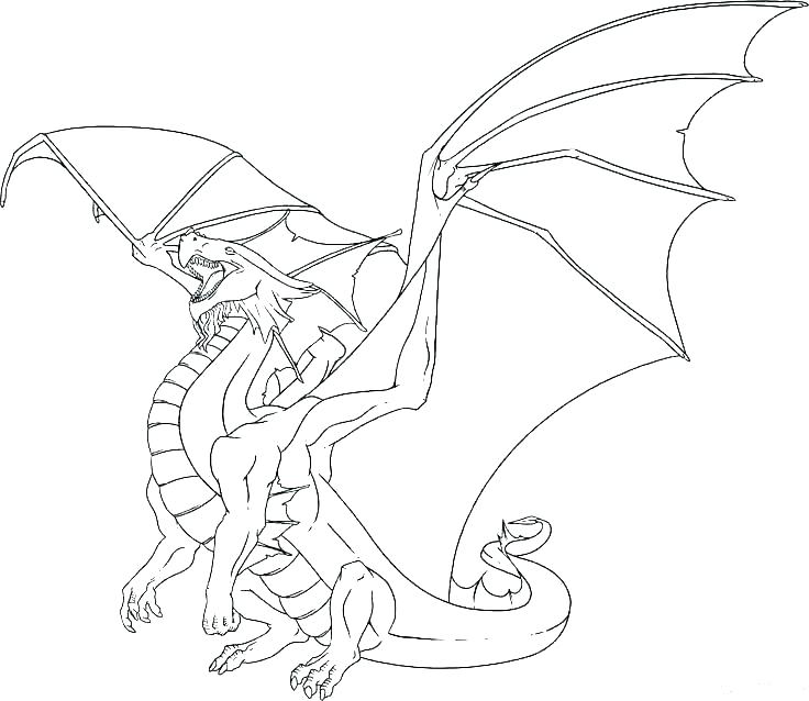 736x638 Amazing Dragon Coloring Pages Realistic Real Dragon Coloring Pages