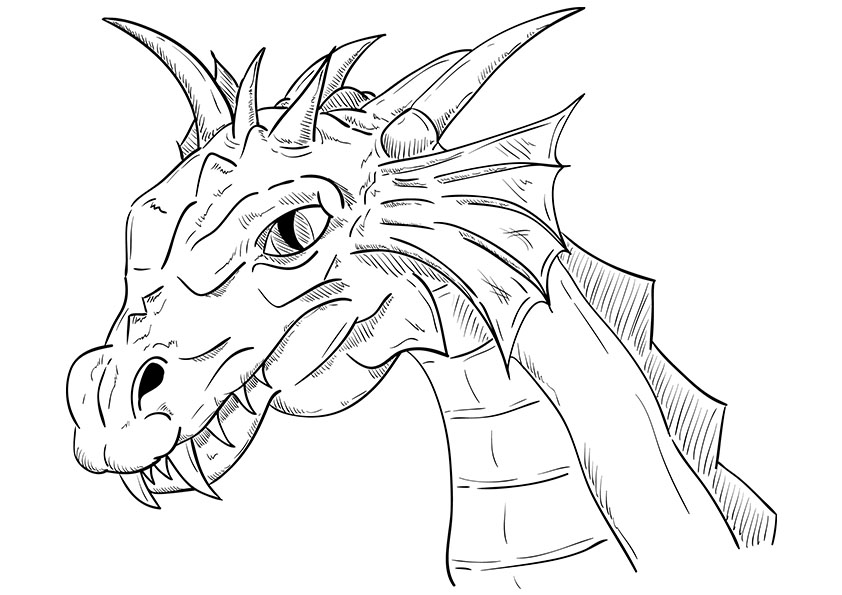 842x595 Free Printable Dragon Coloring Pages For Kids