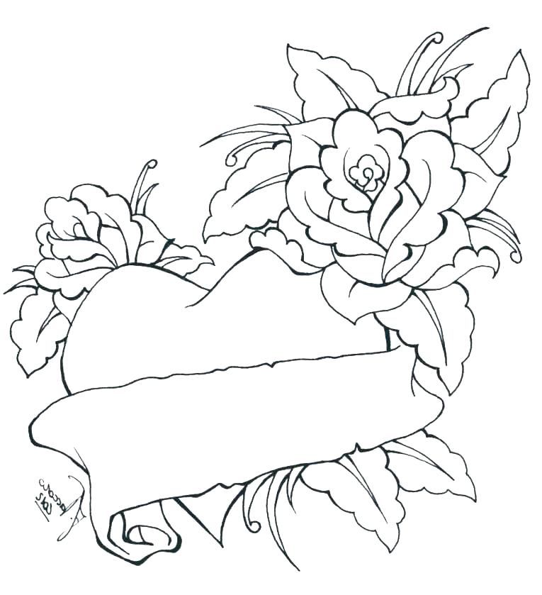 765x839 Coloring Pages Of Roses Rose Coloring Page Rose Coloring Page