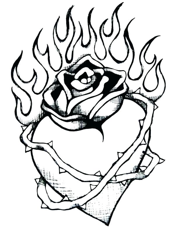 600x797 Coloring Pages Rose Best Of Rose Coloring Pages And Hearts