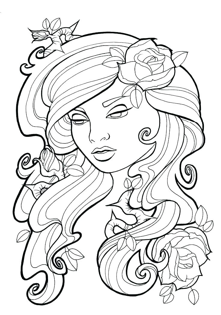 736x1050 Coloring Pages Of Roses And Hearts Flowers And Hearts Coloring