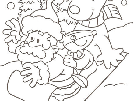 Coloring Pages Of Santa And His Sleigh