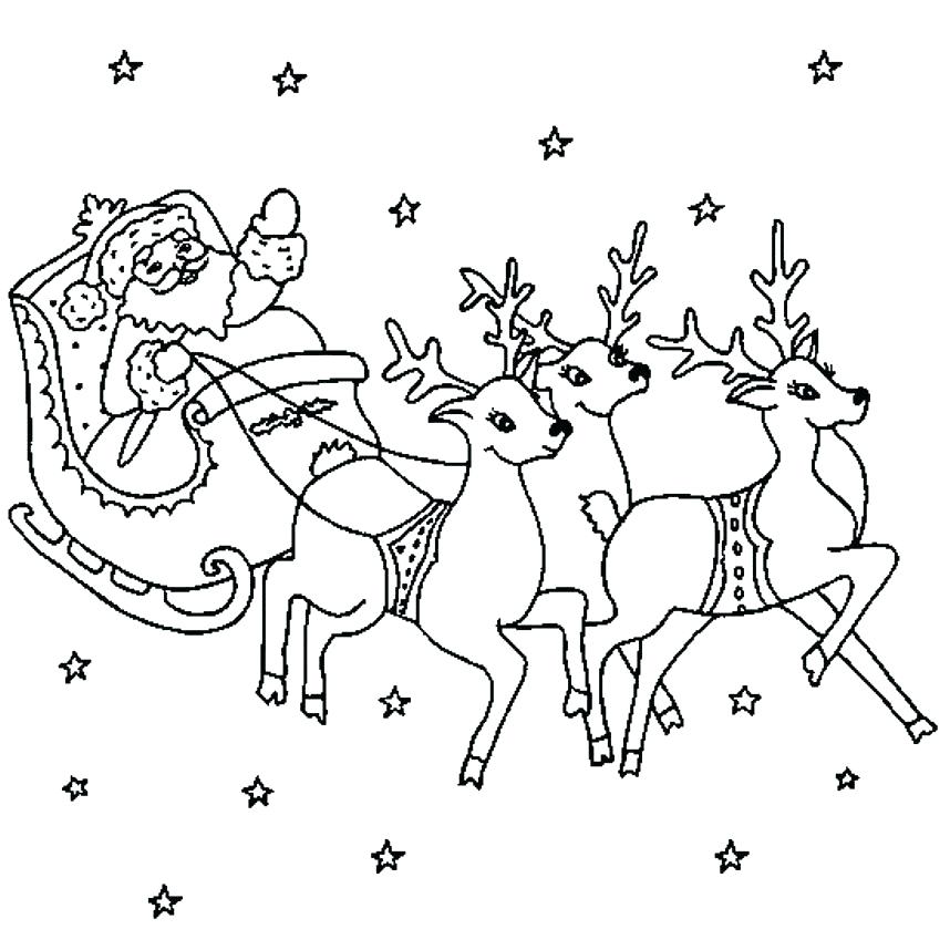 858x858 Coloring Pages Santa Claus