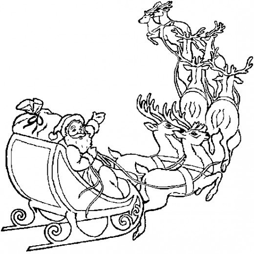 520x520 Online Christmas Coloring Book Printables Santa, Christmas