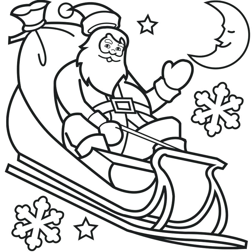 842x842 Santa Sleigh Coloring Page Santa And Sleigh Coloring Pages