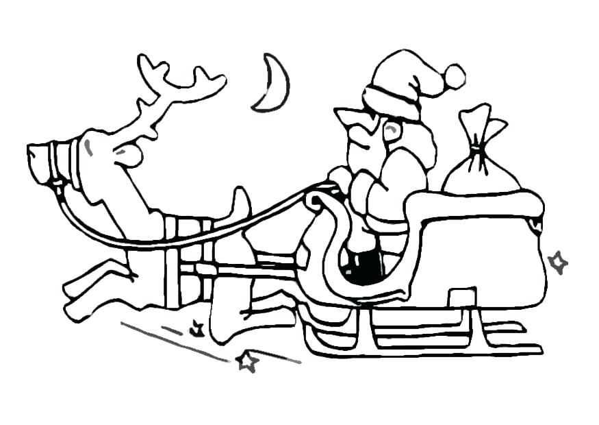 875x620 Coloring Page Santa Sleigh Coloring Page Printable Coloring Pages